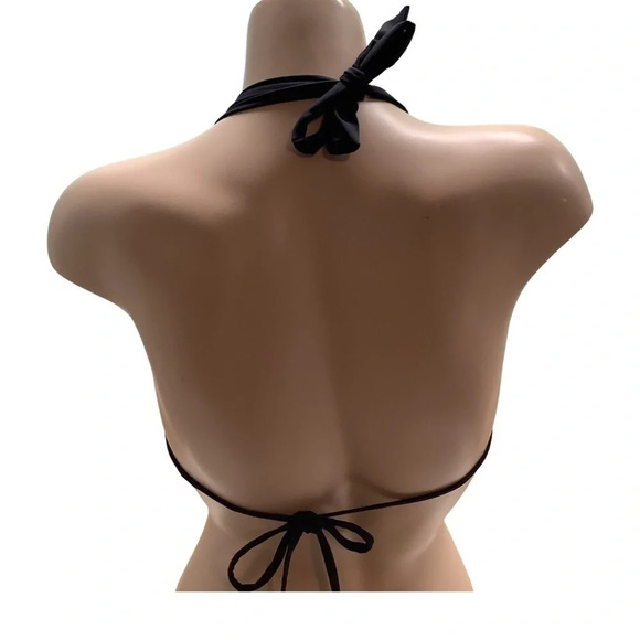 Beach Joy Size Small Black Triangle Padded Bikini Top. Preowned - Picture 4 of 5